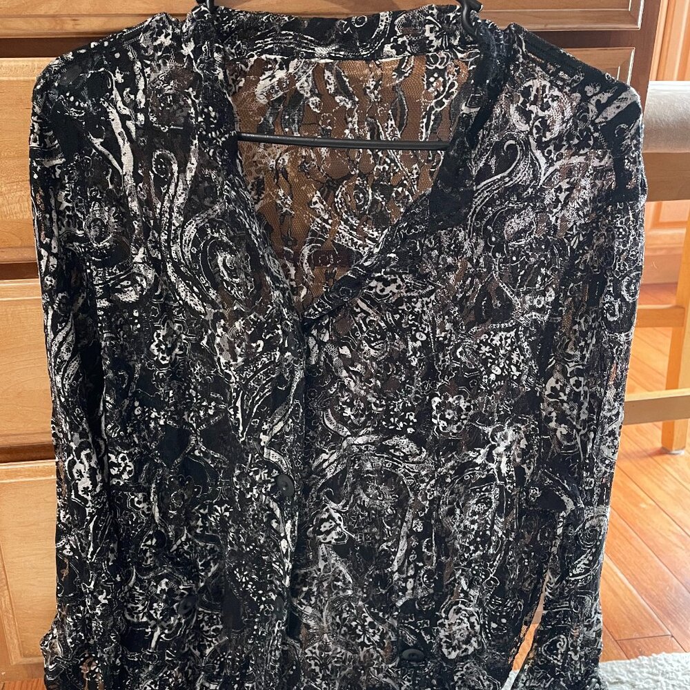 Sheer Sexy Black Blouse
